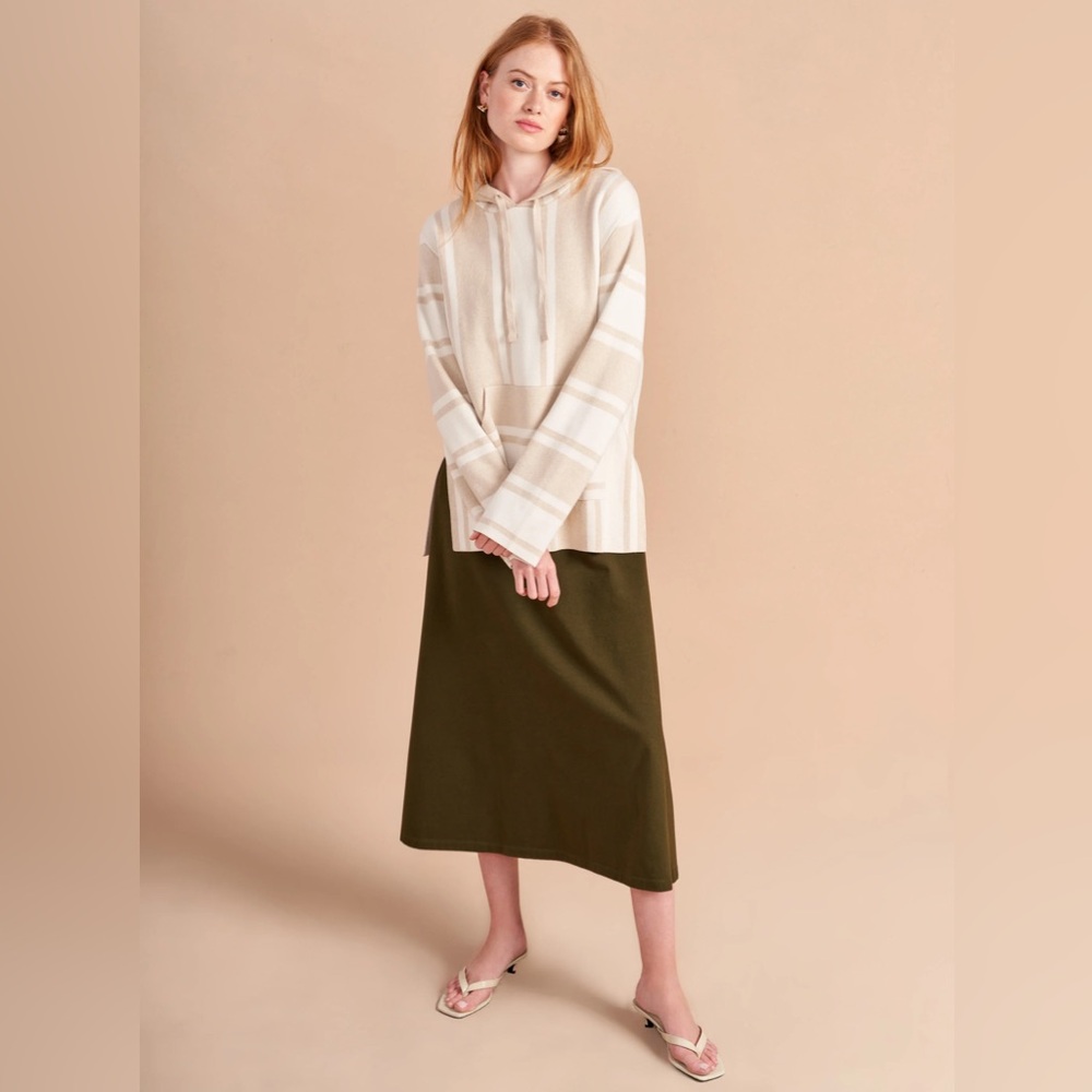 La Ligne Playa Hooded Sweater In Tan